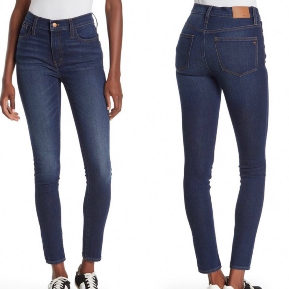 Madewell 9” Mid Rise Skinny Jeans in Campton Wash 35 new L9933 sz 20